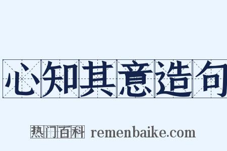 心知其意造句是什么意思的图片